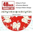 thumbnail image 3 of Christmas Tree Skirt Red Tree Skirts Samoyed Xmas Tree Skirt Tree Mat 48 Inch Dog Winter Christmas Decorations for Home, 3 of 6