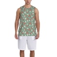 thumbnail image 6 of Rocae Retro Hippie Groovy Mushroom for Men's Basketball Jersey Lightweight and Breathable Athletic Tank Top,Quick-Drying Sports Jersey, 6 of 9