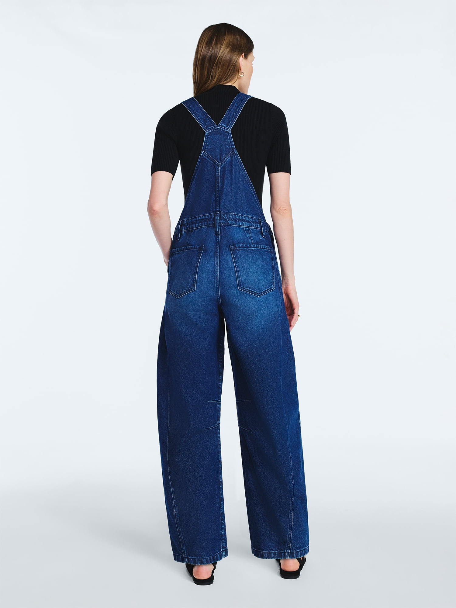 Scoop Women's and Women's Plus Cotton Barrel Overalls, 24", 26", and 28" Inseams, Sizes XS-4X