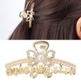 thumbnail image 4 of Pinza Para El Cabello, Clip De Garra, Accesorio Para El Cabello Hueco Delicado Portátil Compacto, Perla De Imitación Para Viajes En El Hogar Para Lavado De Cara Para Citas De ANGGREK Mariposa curvada + perla de imitación, 4 of 8