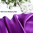 thumbnail image 3 of PiccoCasa 1Pc 19 Momme Silk Pillowcase with Envelope Closure Purple Standard/20"x26", 3 of 8