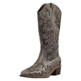 thumbnail image 4 of Pandaie Western Cowboy Boots for Women Knee High Wide Calf Cowgirl Boots Embroidery Classic Pull on Tall Boot, 4 of 5