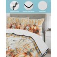 thumbnail image 4 of Fall Squirrel Pumpkins King Size Down Alternative Comforter, Lightweight Comforter Quilt Bedding Set with Pillow Shams Vintage Maple Leaf Thanksgiving All Seasons Bed Comforter Duvet Insert 96"x106", 4 of 7