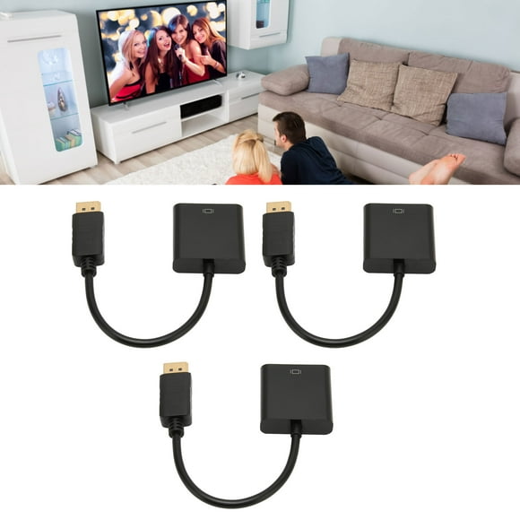 Mini To DVI Adapter Cable, Stable Transmission Gold Plated 3pcs 4K 1080P DisplayPort To DVI Adapter For Projector For For Desktops