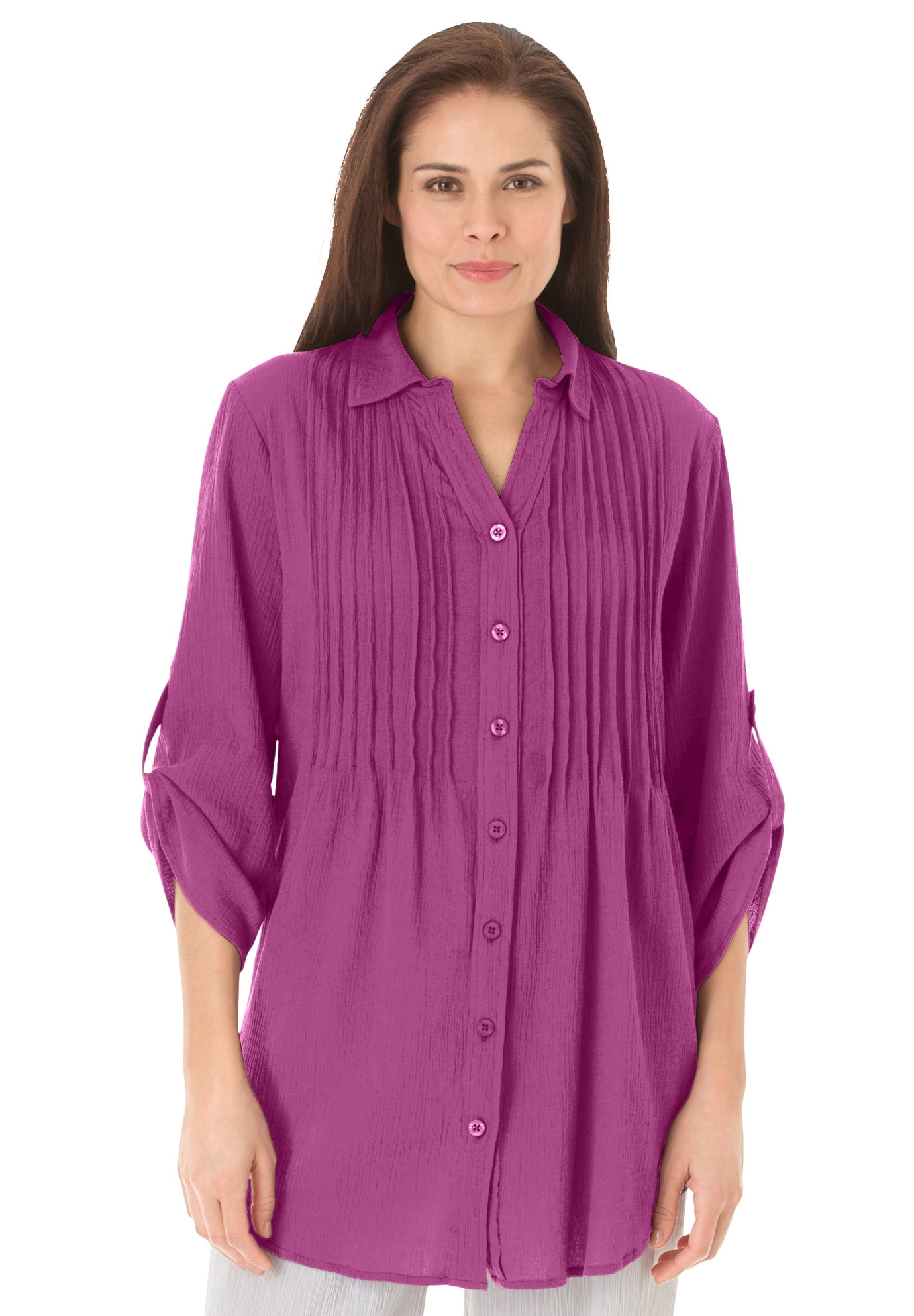 button down plus size shirts