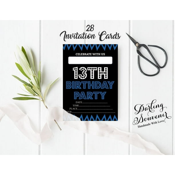 Uitnodiging feestje let's party typografisch | Kaartje2go Uitnodiging feestje let's party typografisch | Kaartje2go