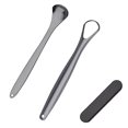 thumbnail image 2 of Ctmw Paquete de 2 raspadores de lengua, limpiador de lengua de acero inoxidable quirúrgico útil para adultos y niños, raspadores de lengua profesionales para reducir el mal aliento-plata- Sincero Electrónica, 2 of 5