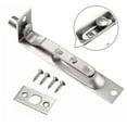 thumbnail image 3 of Flush Bolt 4-Inch Stainless Steel Security Door Guard Lever Latch(Silver), 3 of 8
