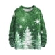 thumbnail image 2 of Cárdigan informal de cuello redondo para mujer, estampado navideño, manga larga, jersey de punto de poliéster para mujer, 2 of 7