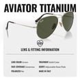 thumbnail image 4 of Ray-Ban RB8089 AVIATOR TITANIUM Pilot Shaped Non-Polarized Sunglasses for Men & Women - Includes Official RAYBAN Eyewear Kit - Ideal Formal & Casual Wear Sunglasses - Green Lens, 4 of 7