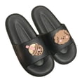 thumbnail image 3 of Zapatillas de PVC Cómodo Diseño ergonómico Patrón de Dibujos Animados Sandalias de Suela Gruesa Zapatillas de Interior para el hogar Té de Leche Perro Negro 36-37, 3 of 5