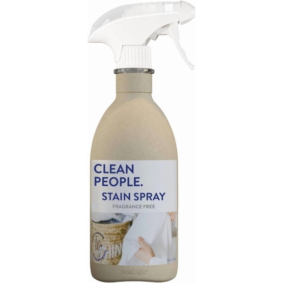 Clean People Stain Remover Spray - Natural Plant & Mineral-Based Ingredients - Non-Toxic Laundry Spot Treatment for Food, Pet & Baby Stains - Boosted with Enzymes - Fabric Safe - 16oz