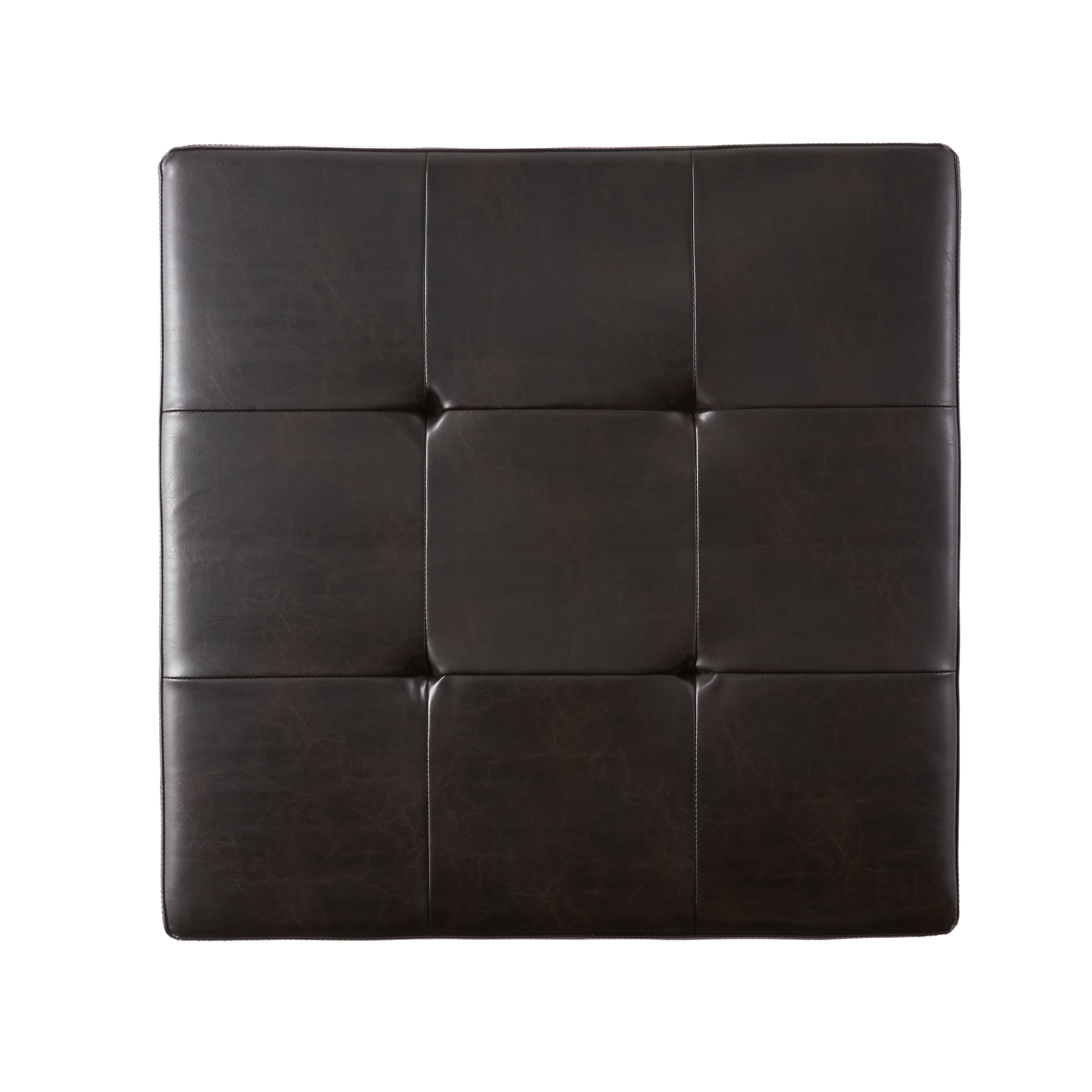 Brandon Brown Leather Storage Ottoman
