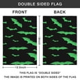 thumbnail image 4 of Black Halloween Bats with Green Fall Garden Flags 12.5"x18" Double Side,Small Yard Flags for Outside,Outdoor Fall Decor,Autumn Funny Garden Flag Yard Decoration, 4 of 4