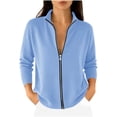 thumbnail image 5 of TGSLY Women's Full Zip Knit Sweater Lightweight Long Sleeve Solid Color Cardigan Coat Relaxed Casual Fall Winter Jacket with Pockets XXL, 5 of 9