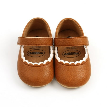 

Baby Girls Mary Jane Shoes Soft Sole Non Slip Toddler First Walker Crib Dress Shoes Infant Booties 0-18M