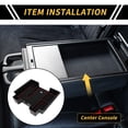 thumbnail image 2 of Bandeja organizadora de consola central para Chevy Silverado 1500 y GMC Sierra 1500 2019-2022, inserto de caja de almacenamiento para reposabrazos, plástico negro y rojo, 2 of 6