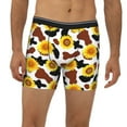 thumbnail image 2 of Men'S Boxer Briefs, Cow Print Sunflower Soft And Breathable Mens Underwear Boxer Briefs With Widen Waist, 2 of 2