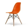 thumbnail image 4 of Paris-2 Side Chairs with Natural Legs (Set of 2) Orange, 4 of 5