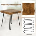 thumbnail image 4 of Patiojoy 16" �� 16" Solid Teak Wood Side Table Indoor Outdoor Square Side Table w/ Metal Legs Solid Wood Patio Table Home End Table, 4 of 10