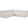 thumbnail image 2 of Meridian Furniture Relax Cream Velvet Modular Sectional, 2 of 11