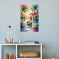 thumbnail image 4 of Jimbaran Bay Sunset Watercolor Wall Art Bali Beach Ocean Landscape Painting Tropical Coastal Decor Canvas Poster, 4 of 8