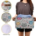 thumbnail image 3 of Yayeee Canvas Storage Basket with Handles for Shelves Fabric Bins Closet Organizer, Cute Cat Pattern, 3 of 8