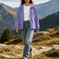 thumbnail image 6 of Ihhxva Women's Plus Softshell Jacket for Women Quick Dry Fit Attached Hood Packable Design Outdoor Windbreaker S-2XL, 6 of 9