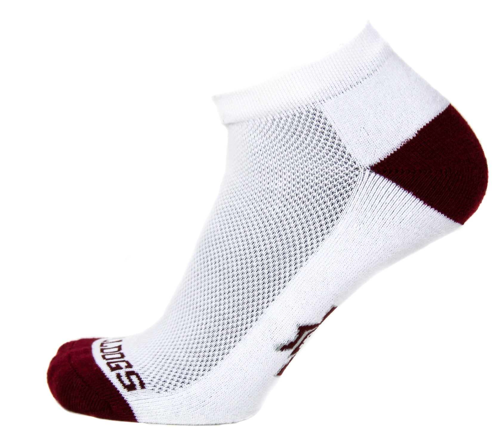 Mississippi State Bulldogs White No Show Footie Sock - Donegal Bay - Unisex - One Size - No-Show