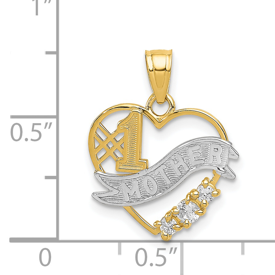 FB Jewels 14K Yellow Gold Special Mom Pendant