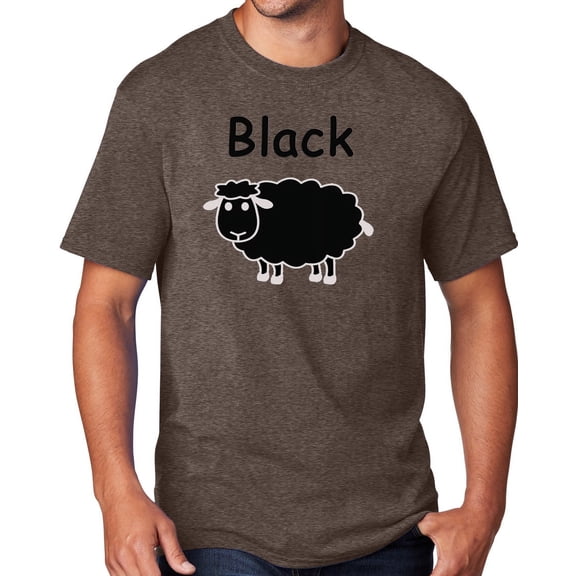 Men's Black Sheep of the Family T-shirt, Medium Heather Dark Chocolate