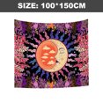 thumbnail image 2 of Tapiz de flores y luna para dormitorio, tapiz floral de plantas, tapiz Retro estético para sala de estar, colgante de pared para dormitorio, 2 of 5