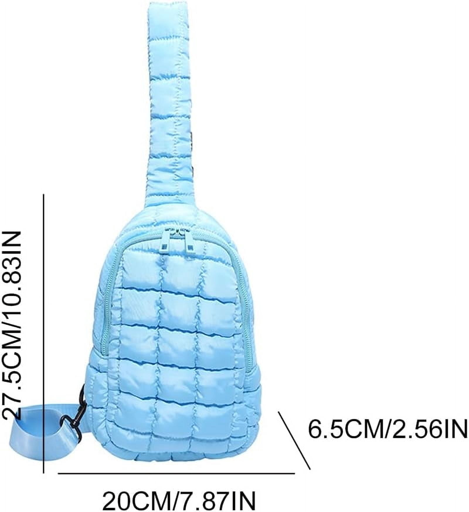 HMSHA Sling Bag Puffy Crossbody Purse for Women Fanny Pack Chest Bag Puffy Waist Bag