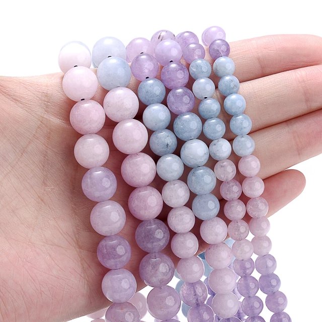 Piedra redonda Natural 4 6 8 10 12mm cristales de ojo de tigre Lava turquesas Jades cuentas sueltas para fabricación de joyería DIY pulsera costura Dengxun unisex