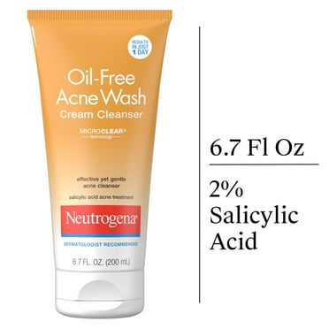 Neutrogena Oil-Free Acne Face Wash Cream, Face Cleanser, 6.7 fl. oz