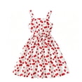 thumbnail image 4 of Fgnfyis Girls Summer Dresses Cherry Print Sleeveless A Line Swing Bowknot Waist Casual Toddler Summer Dress 11-12 Years, 4 of 7