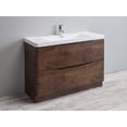 thumbnail image 2 of Eviva Smile 48" Rosewood Freestanding Modern Bathroom Vanity w/ White Integrated Top, 2 of 3