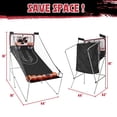 thumbnail image 6 of Foldable Indoor Basketball Arcade Game for All Players, SEGMART Dual Shot Indoor Basketball Game with Electronic Scorer, Portable Basketball Hoop Arcade with 8 Game Modes, 6 Balls for 2 Players, 6 of 7