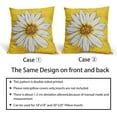 thumbnail image 2 of Summer Daisy Floral Pillow Covers 18X18 Inch Set of 2 White Petal Flower Bloom Decorative Pillow Cases Yellow Seasonal Cotton Linen Cushion Case Farmhouse Home Decor for Sofa Couch Porch Outdoor, 2 of 6