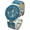 Blue, variant on Collections Women's 31mm Case Colored Square Tile Design Cuff Bangle Watch