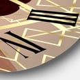 thumbnail image 3 of Designart 'Retro Women In Golden Art Deco Geometrics Ii' Modern Wall Clock, 3 of 5