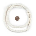 thumbnail image 2 of The Bead Chest 8mm White Bone Button Beads: Nepal Flat Round Disk Heishi Beads for DIY Necklace Jewelry Making, 2 of 4