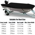 thumbnail image 4 of Waterproof Heavy Duty Open Boat Cover Trailerable Fishing Ski Bass Runabouts,210D Fit 11.5 - 14.7ft, 4 of 10