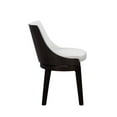 thumbnail image 4 of Boraam Orleans Swivel Low Back Wood and Cream Fabric Dining Chairs - Set of 2 - Black Finish, 4 of 5