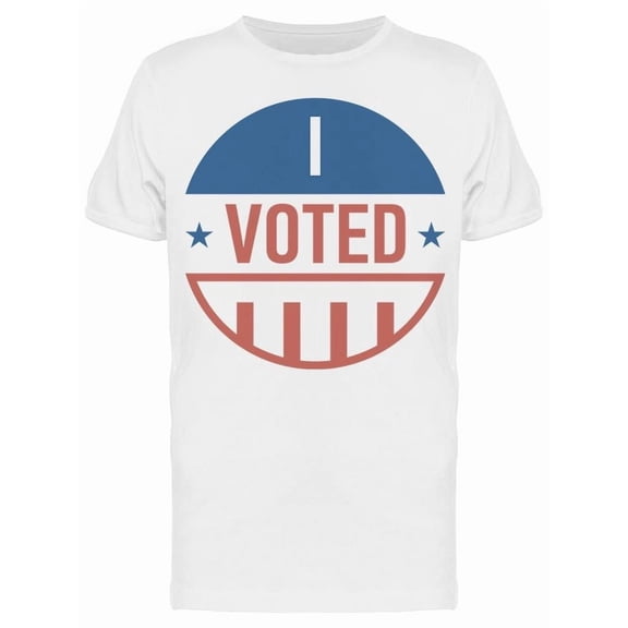 I Voted Sticker Tee Men's -Image by Shutterstock