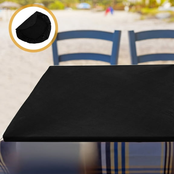 ELAYARD Black Tablecloth for Card Tables, 85x85x1.5 cm, and Stylish Cover for Game and Dining Tables
