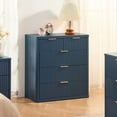 thumbnail image 6 of Leyaoyao Fluted Modern Dresser, 5 Drawers Adult Chest of Drawers, Blue, Engineered Wood, 34 inch Tall, 6 of 8