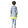 thumbnail image 3 of Tween Girls Swimsuits 2 Piece Rash Guard Full Coverage Long Sleeve Swim with Skirt Muslim Friendly Beachwear Swimwear 1 Year, 3 of 5
