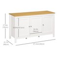 thumbnail image 3 of HOMCOM Storage Cabinet, Buffet Cabinet, Sideboard with Doors, White, 3 of 10
