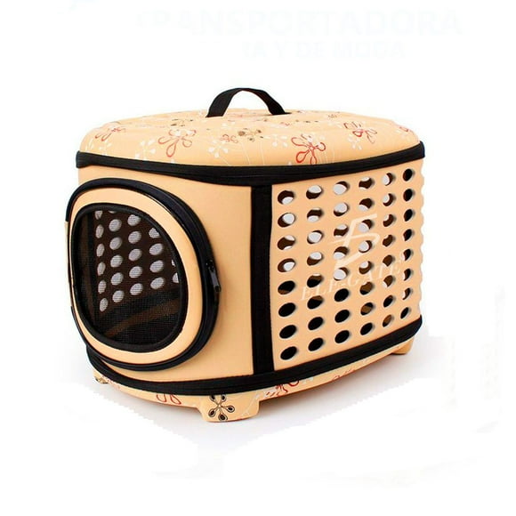 Jaula Transportadora Suave de Mascotas Elegate Plegable beige